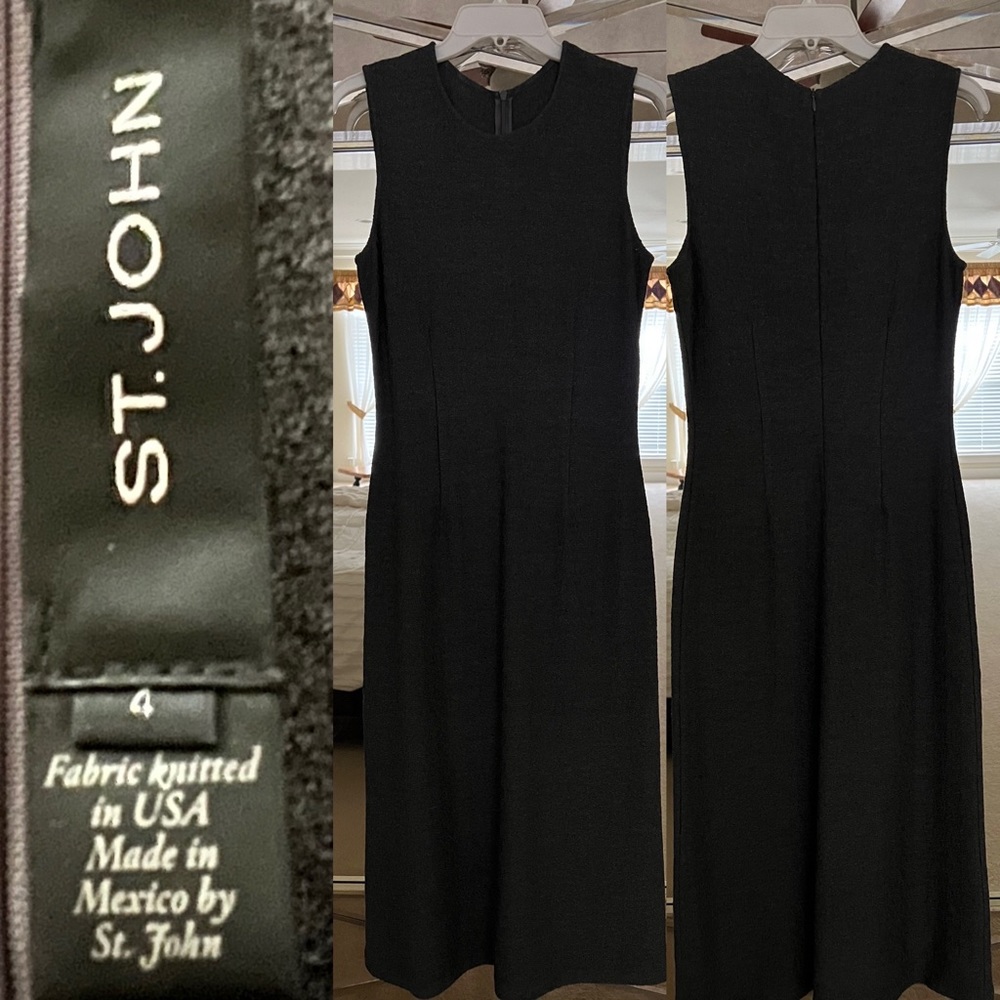 New St. John Sheath Dress in Gray color size 4